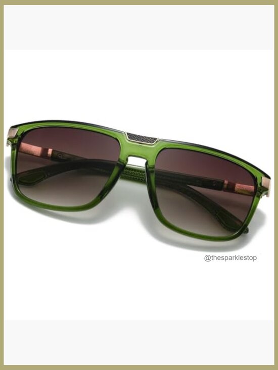 Retro Rectangular Square Sunglasses Gradient Lens UV400 Unisex Vintage